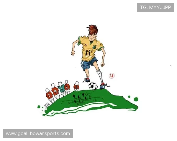 足球球星光线效果卡通形象创意插画展现震撼视觉魅力